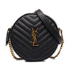 Saint Laurent Chevron Grain De Poudre Round Vinyle Camera Bag Secondhand