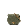 Chanel Mini Quilted Calfskin Coco Mail Clutch with Chain Secondhand