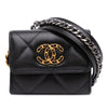 Chanel Lambskin 19 Flap Coin Purse With Chain Secondhand