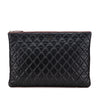 Chanel Large Quilted Caviar O Case Clutch Secondhand