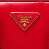 Prada Small Saffiano Vernice Square Bauletto Satchel Secondhand