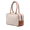 Miu Miu Large Canvas and Leather Logo Beau Handbag Secondhand