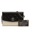 Chanel CC Bicolor Quilted Lambskin Double Sided Wallet on Chain Secondhand