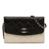 Chanel CC Bicolor Quilted Lambskin Double Sided Wallet on Chain Secondhand