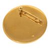 Chanel CC Gold Plated and Enamel Round Brooch Secondhand