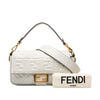 Fendi Zucca Embossed Leather Baguette Satchel Secondhand