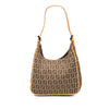 Fendi Zucchino Canvas Shoulder Bag Secondhand