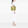 Balenciaga Medium Lambskin Barbes East West Striped Shopper Tote Secondhand