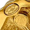 Chanel CC Gold Plated Rhinestone Shell Clip On Earrings Secondhand