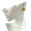 Chanel CC Gold Plated Rhinestone Shell Clip On Earrings Secondhand