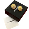 Chanel CC Gold Plated Rhinestone Shell Clip On Earrings Secondhand