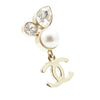 Chanel CC Gold Plated Faux Pearl and Rhinestone Drop Earrings Secondhand