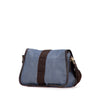Fendi Zucca Trimmed Denim Buckle Flap Bag Secondhand