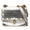 Fendi Mini Scalloped Metallic Leather and Pearls Kan I Crossbody Secondhand