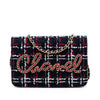 Chanel Tweed Written in Chain Logo Wallet on Chain Secondhand
