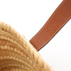 LOEWE Anagram Basket Small Raffia x Leather Handbag in Beige x Brown Secondhand