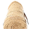 LOEWE Anagram Basket Small Raffia x Leather Handbag in Beige x Brown Secondhand