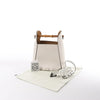 LOEWE Bamboo Buckets Leather 2Way Handbag in White Secondhand
