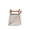 LOEWE Bamboo Buckets Leather 2Way Handbag in White Secondhand