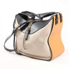 LOEWE Hammock Small Leather 2Way Handbag in Orange x Black x Beige Secondhand