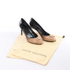 Secondhand Louis Vuitton 16 years Patent Leather Heels in Black x Beige NL0186, Size EU 40