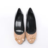 Secondhand Louis Vuitton 16 years Patent Leather Heels in Black x Beige NL0186, Size EU 40