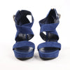 Louis Vuitton 19-year Suede Heels in Navy Blue, Size 38 EU Secondhand