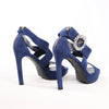 Louis Vuitton 19-year Suede Heels in Navy Blue, Size 38 EU Secondhand