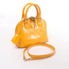 Secondhand Louis Vuitton Alma BB Monogram Vernis 2Way Handbag in Yellow M91697