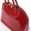 Louis Vuitton Alma GM Vernis Leather Handbag in Red M93596 Secondhand