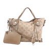 Louis Vuitton Hina Monogram Mahina Leather Shoulder Bag in Beige M54351 Secondhand