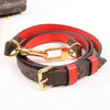 Secondhand Louis Vuitton Monogram Marignan 2Way Female Handbag in Brown x Red M44286