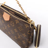 Secondhand Louis Vuitton Multi Pochette Accessoires Monogram Canvas Handbag in Brown