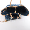 Secondhand Louis Vuitton Neverfull MM Monogram Denim Shoulder Bag in Blue M13192