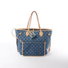 Secondhand Louis Vuitton Neverfull MM Monogram Denim Shoulder Bag in Blue M13192