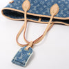 Secondhand Louis Vuitton Neverfull MM Monogram Denim Shoulder Bag in Blue M13192