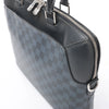 Louis Vuitton Oliver Damier Cobalt Handbag in Black x Navy Blue N51199 Secondhand