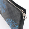 Louis Vuitton Pochette Voyage Damier Graphite Clutch in Black x Blue N62260 Secondhand