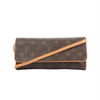 Louis Vuitton Pochette Twin GM Monogram Canvas Shoulder Bag in Brown M51852 Secondhand