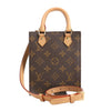 Secondhand Louis Vuitton Sac Plat Petit Monogram Canvas 2Way Handbag in Brown M69442