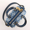 Secondhand Louis Vuitton Speedy Micro Monogram Denim Handbag in Blue