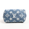 Secondhand Louis Vuitton Speedy Micro Monogram Denim Handbag in Blue