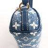 Secondhand Louis Vuitton Speedy Micro Monogram Denim Handbag in Blue