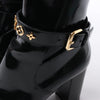 Secondhand Louis Vuitton Star Trail Line 21 years Monogram Patent Leather Ankle Boots in Black MA0231, Size 38 EU