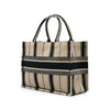 Dior Medium Embroidered Canvas Bayadere Book Tote Secondhand