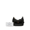 Prada Re Nylon Brushed Leather Front Pocket Hobo Secondhand