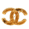 Chanel CC Gold Plated Baroque Embossed Brooch Secondhand