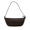 Fendi Zucchino Canvas Half Moon Pochette Secondhand