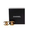 Chanel CC Gold Plated Turn Lock Clip on Earrings Secondhand