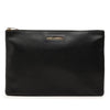 Saint Laurent Leather Zip Clutch Secondhand